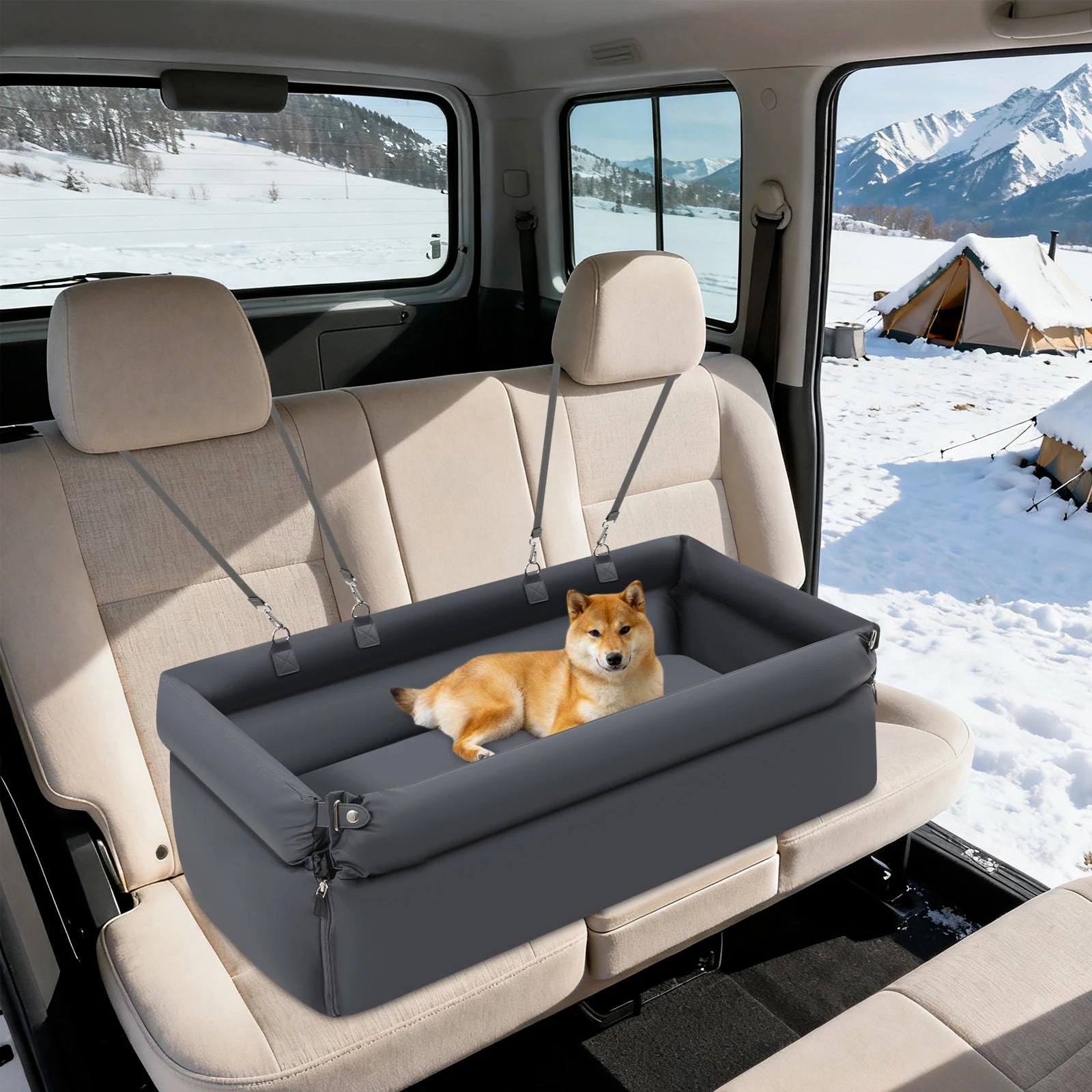 Washable Dog Car Bed