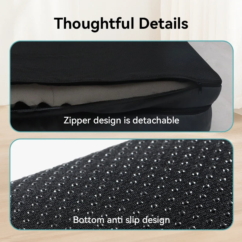 1 extra large sponge dog bed with removable lid, comfortable raised edges, suitable for large cats and dogs, all seasons