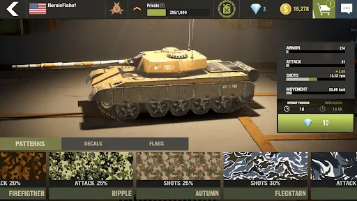 Gameplay screenshot 4 from War Machines：Tanks Battle Game - Action game